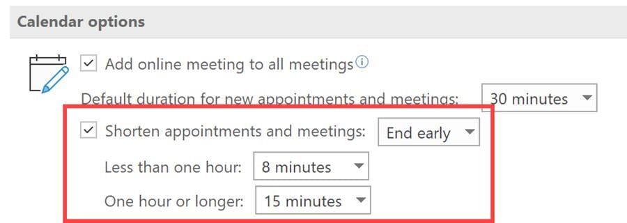 Outlook End Meeting Early or Start Late Outlook End Meeting Early or Start Late