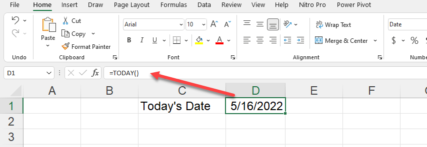 TODAY Function in Excel TODAY Function in Excel