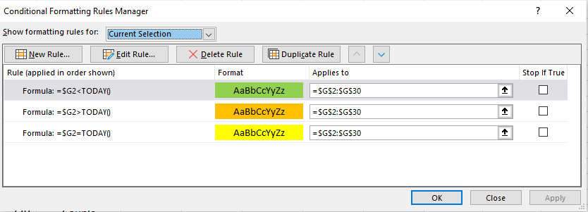Conditional Formatting Rules Conditional Formatting Rules