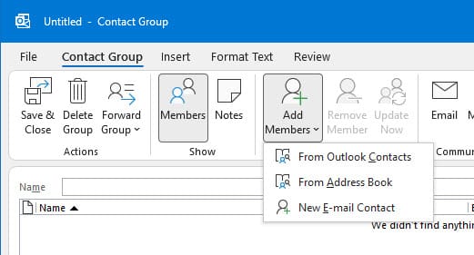 Add Members to a Contact Group Add Members to a Contact Group