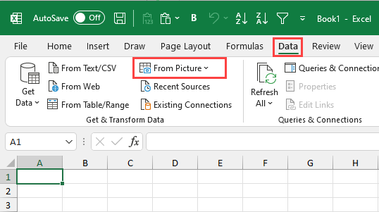 Data tab - From Picture in Excel Data tab - From Picture in Excel