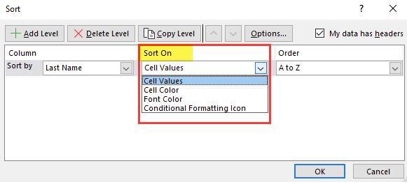 Excel sort by color Excel sort by color