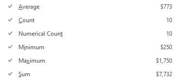 Functions you can have in the Excel Status Bar Functions you can have in the Excel Status Bar