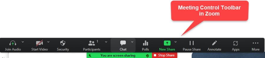 Zoom Meeting Control Toolbar Zoom Meeting Control Toolbar
