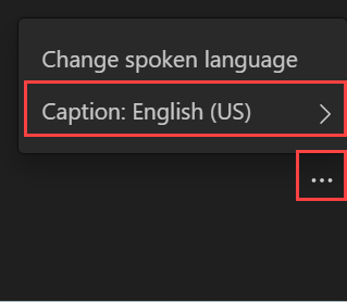 Caption Setting in Teams