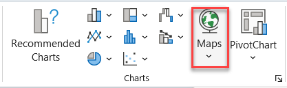 Insert a Chart Map in Excel Insert a Chart Map in Excel
