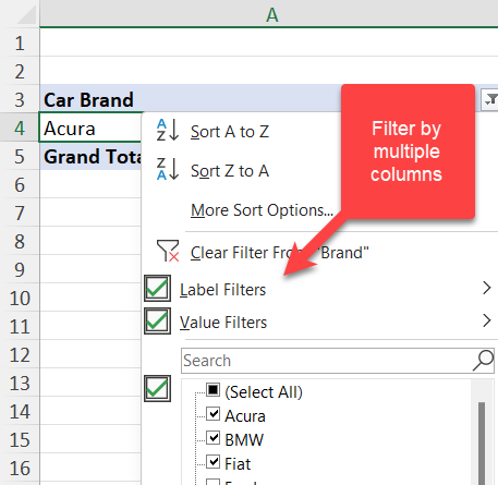 Excel - Filter by multiple columns Excel - Filter by multiple columns