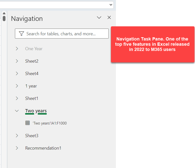 Navigation Pane - Top 5 of 2022 for Excel Navigation Pane - Top 5 of 2022 for Excel