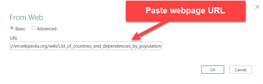 Paste webpage URL Paste webpage URL