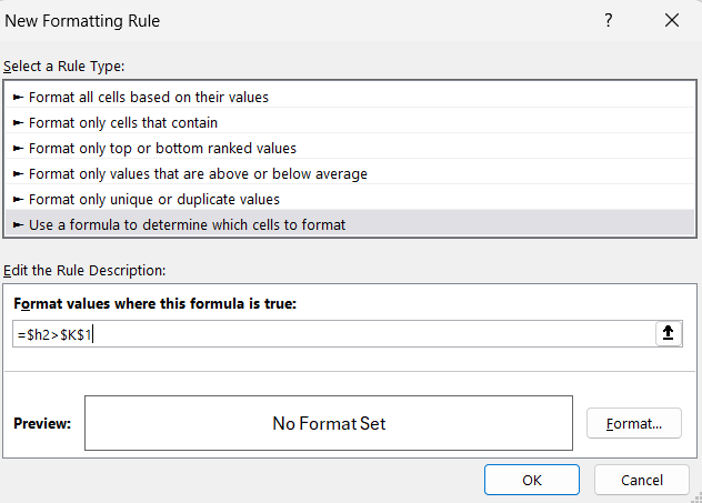 Conditional Formatting with Mixed and Absolute Reference Conditional Formatting with Mixed and Absolute Reference