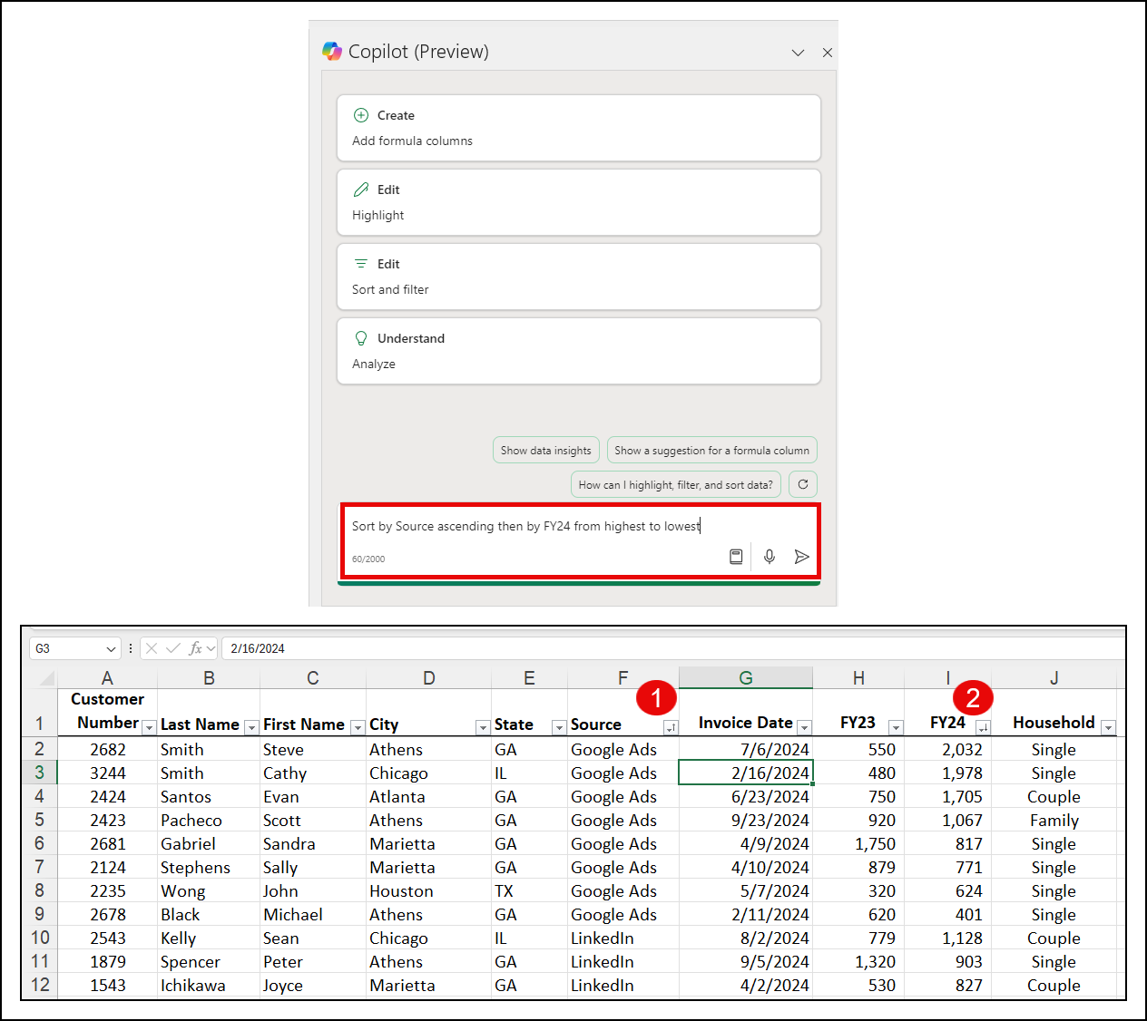 Copilot Sorting by Text and Numbers Copilot Sorting by Text and Numbers