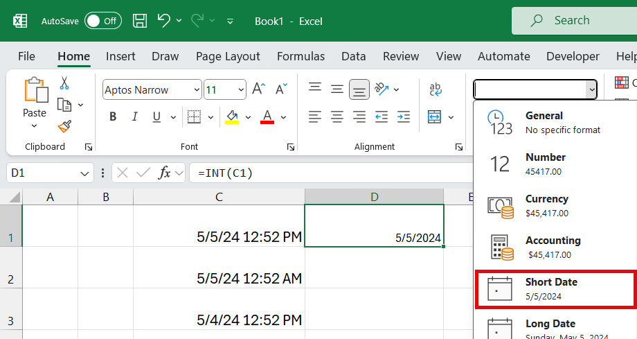 Short Date Short Date
