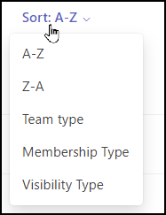 Sorting options Sorting options