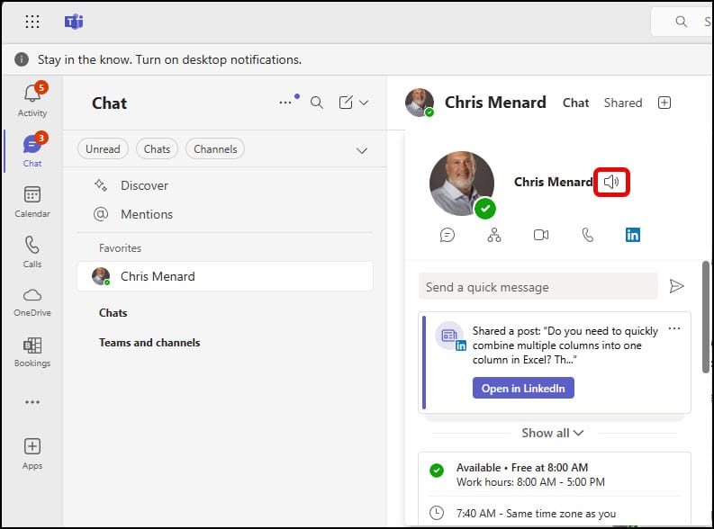 Co-worker viewing my Profile Card Co-worker viewing my Profile Card