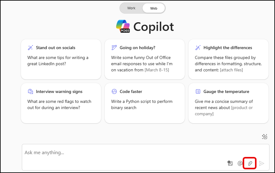 Add a file icon in Copilot Chat and M365 Copilot Add a file icon in Copilot Chat and M365 Copilot