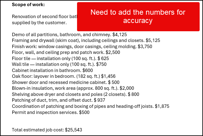 Copilot in Word - add numbers quickly Copilot in Word - add numbers quickly