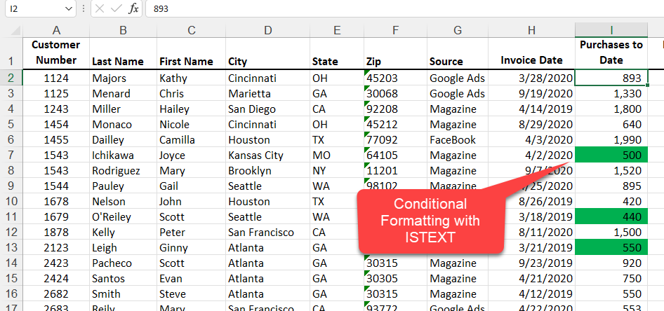 Conditional Formatting Conditional Formatting