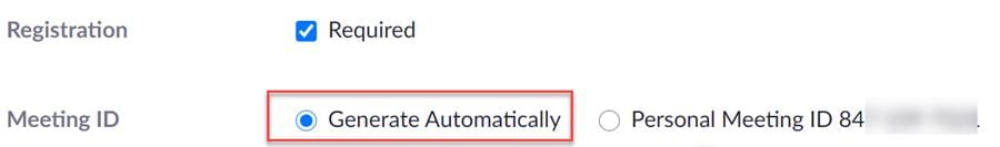 Registration with Generate Automatically ID Registration with Generate Automatically ID