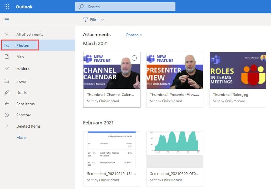 View images and photos in Outlook on the web View images and photos in Outlook on the web