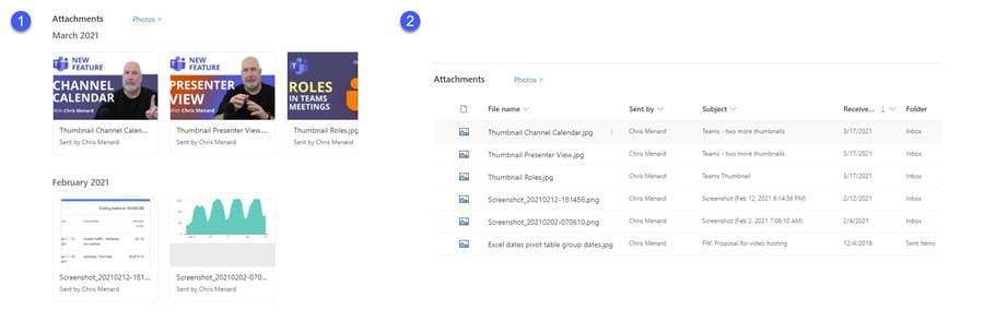 Tiles view and List view Tiles view and List view