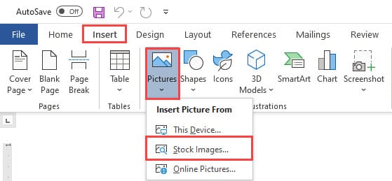 Insert - Picture - Stock Images MS Office 365 Insert - Picture - Stock Images MS Office 365