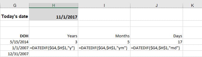 Calculate nr of days, months or years between dates Calculate nr of days, months or years between dates