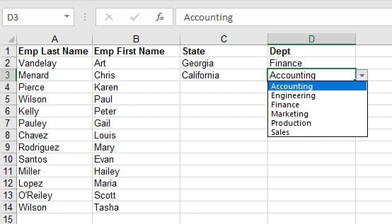 Dept drop-down Dept drop-down