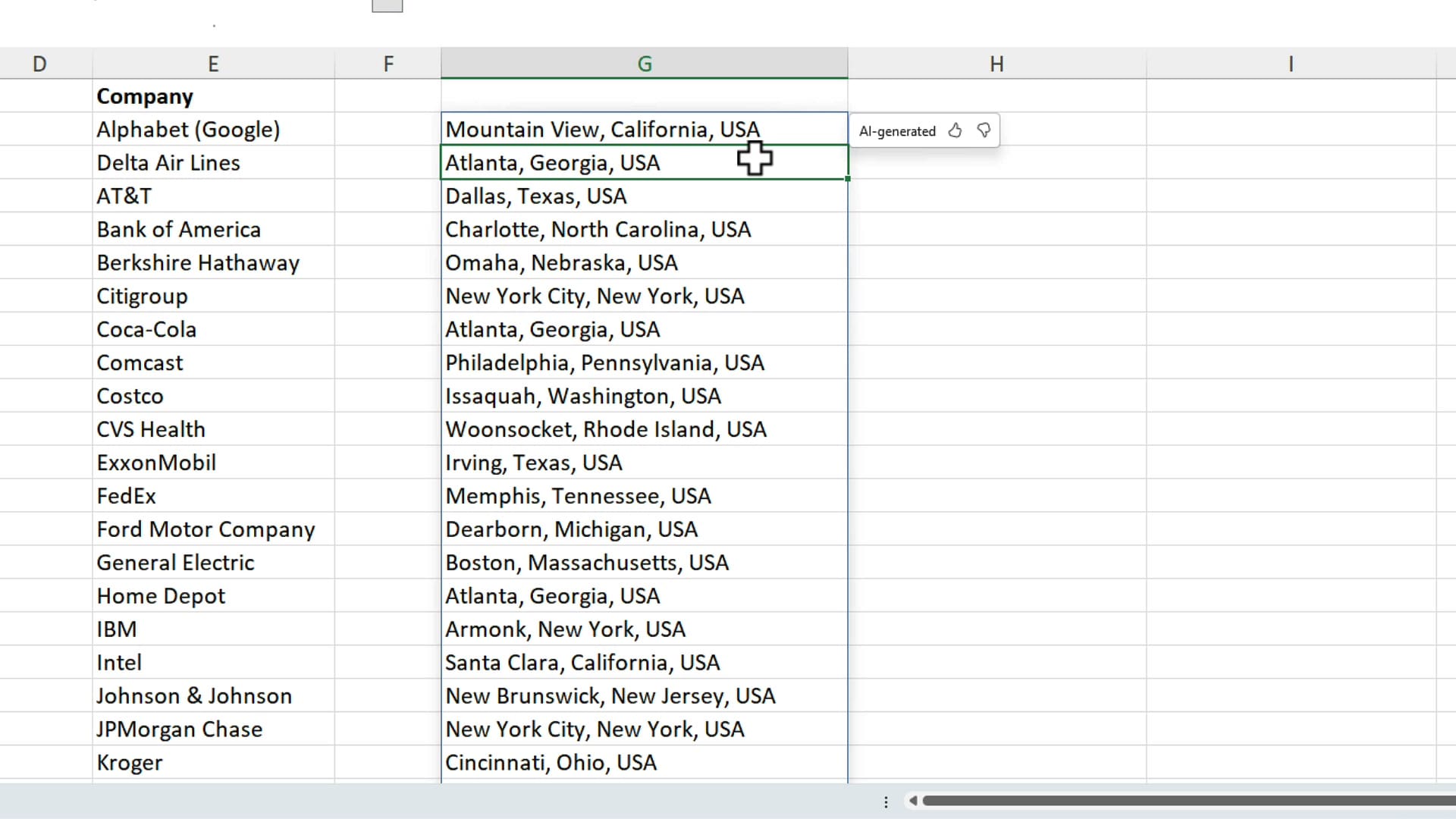 Delta Air Lines updated to Atlanta Georgia with AI-generated badge