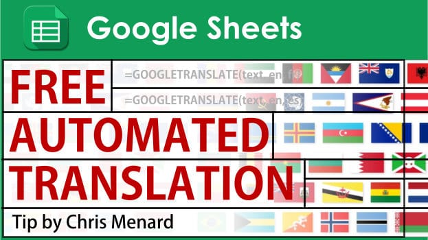 Translate languages in Google Sheets with GOOGLETRANSLATE function