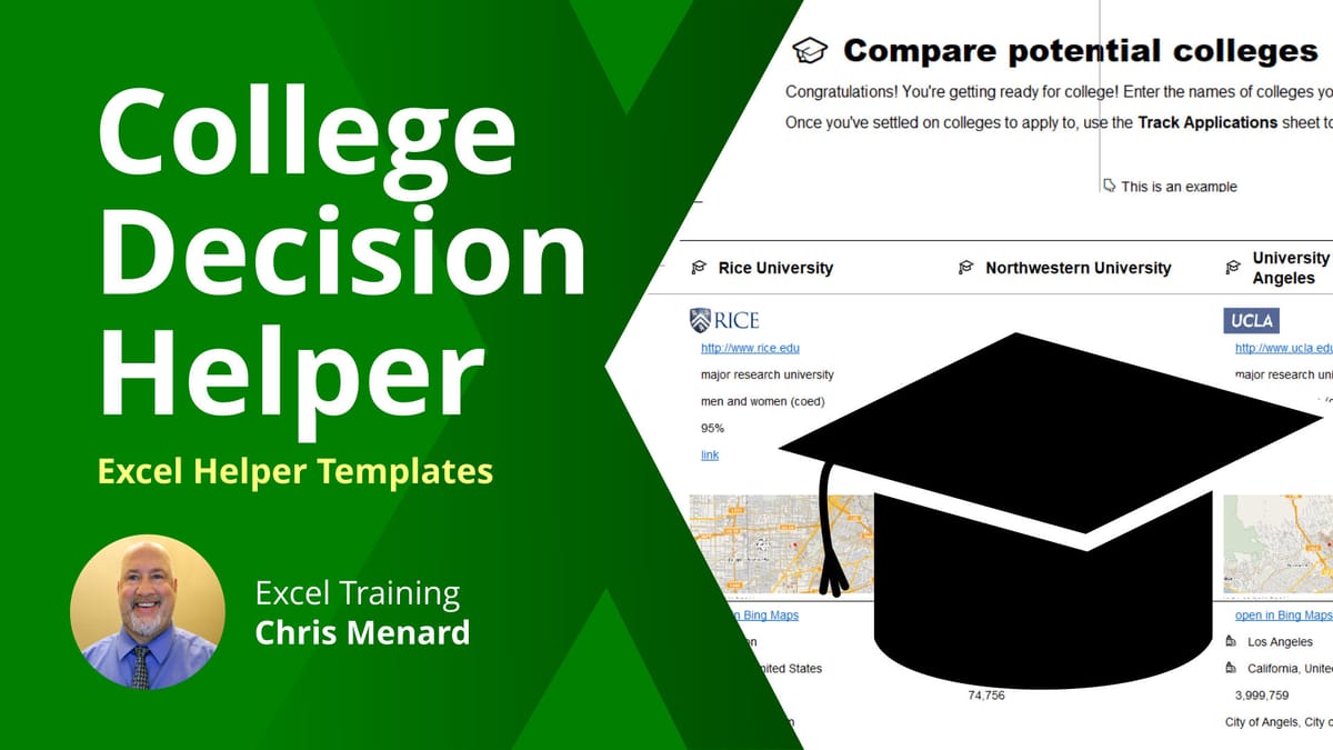 Excel: College Decision Helper Template