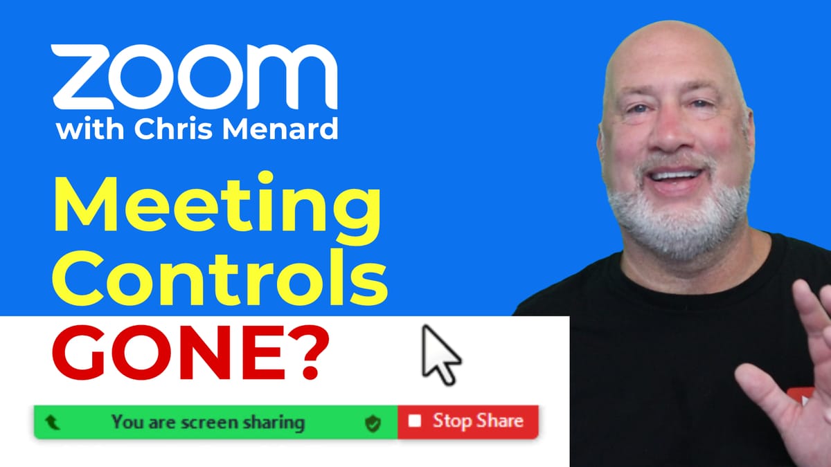 Zoom Always Show Meeting Controls - Awesome Tip for Presenters: Chris Menard Training