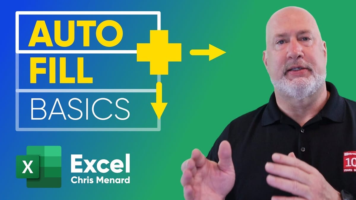 Excel - Getting Started with Autofill - MUST KNOW FEATURE