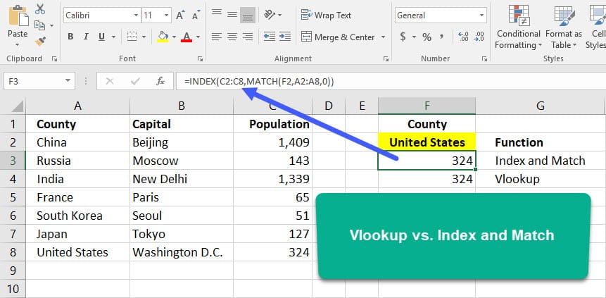 Vlookup vs Index and Match in Excel