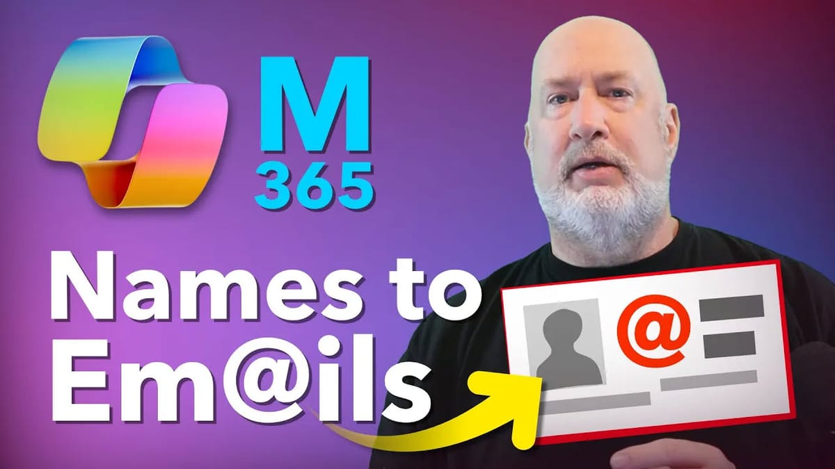 Microsoft 365 Copilot: Extracting Emails from Names