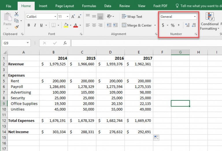 Excel: Make accounting, currency, and number style zero decimal places by default