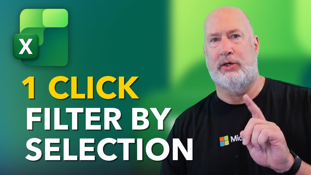 How to Add Filter by Selection to Excel's Quick Access Toolbar