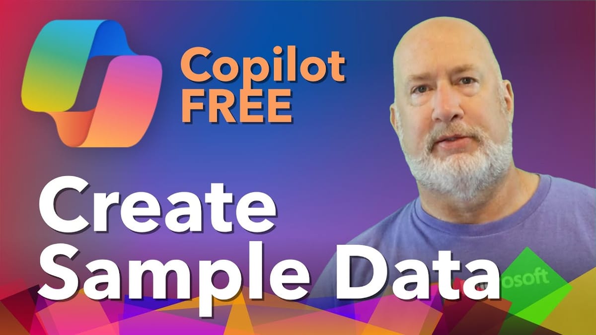 How to Create Sample Data in Excel Using Free Copilot Chat