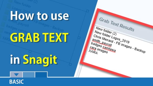 Snagit: Grab Text from a screenshot