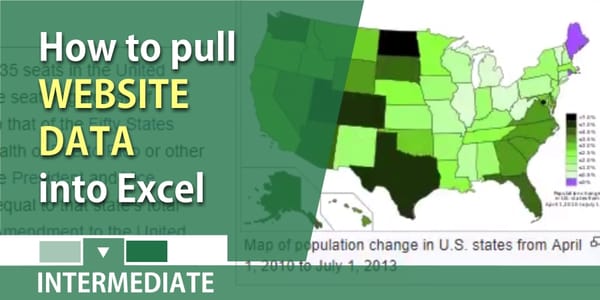Pull website data in Excel