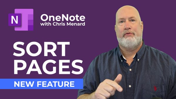 OneNote - SORT PAGES  - New Feature - 2022
