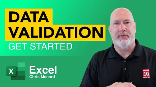 Excel - Getting started with Data Validation List