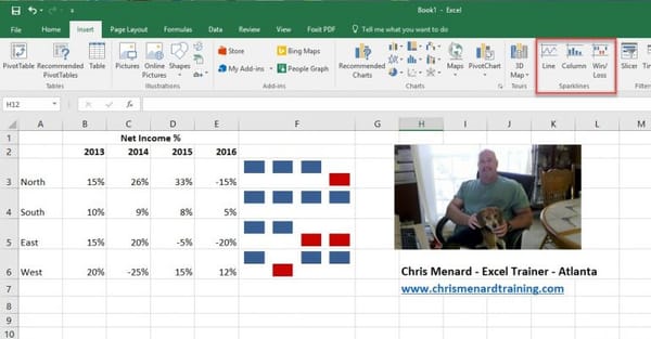 Use Sparklines in Microsoft Excel