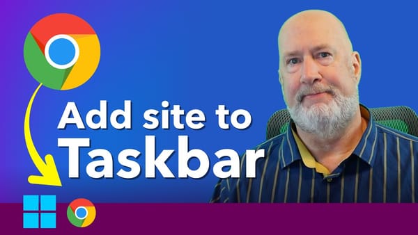 Pin Any Website to Your Windows Taskbar Using Chrome